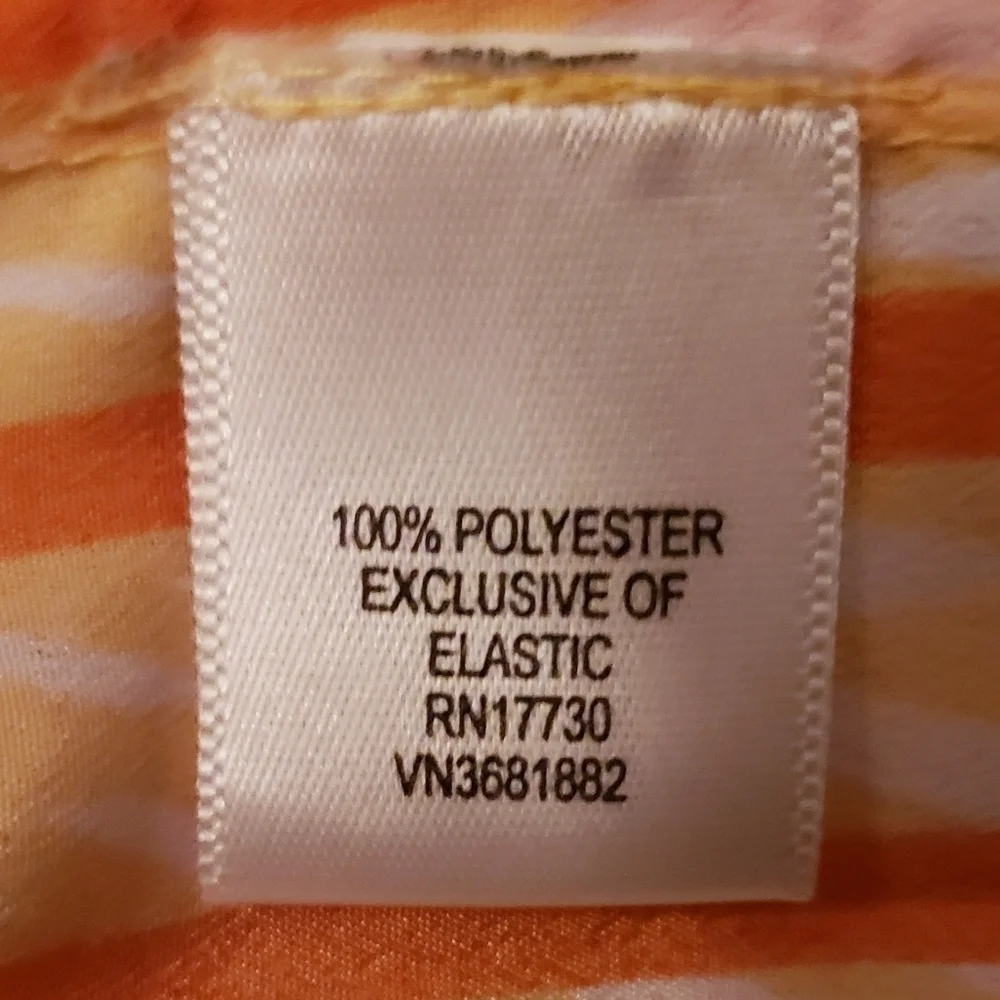 Liz Lange Maternity Dress Small S Orange Tie Waist Short Flutter Sleeve Cute EUC - Picture 4 of 5